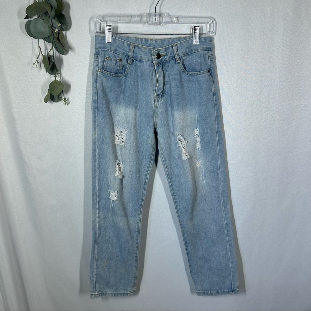 Falmer Heritage | High Rise Distressed Light Wash Denim Jeans Women’s Size 28